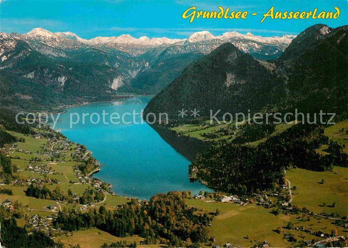 Grundlsee Steiermark Fliegeraufnahme Seepartie