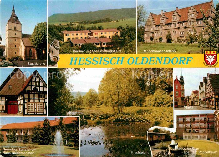 Hessisch Oldendorf Muenchhausenschloss Fischteiche Neurologisches Sanatorium Alt