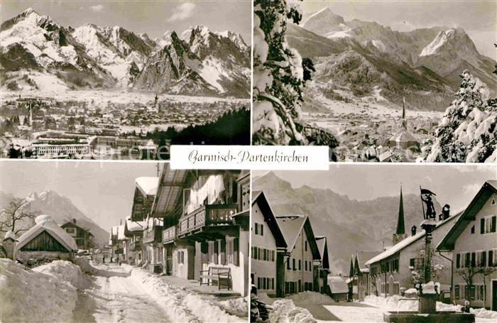 GARMISCH-PARTENKIRCHEN Bayern Ortspartie im Winter