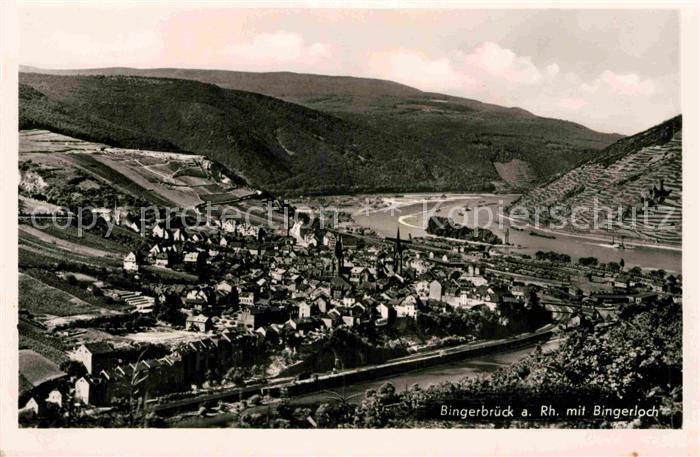 Bingerbrueck Rhein mit Bingerloch