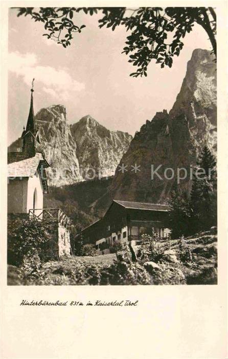 Hinterbaerenbad im Kaisertal