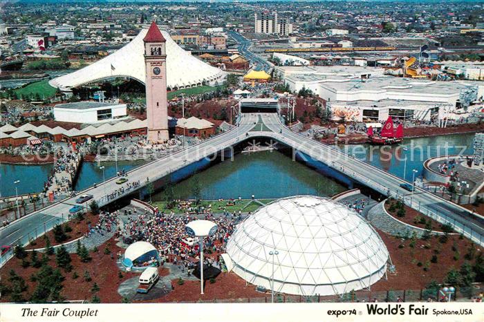Spokane Washington Worlds Fair Fliegeraufnahme Couplet