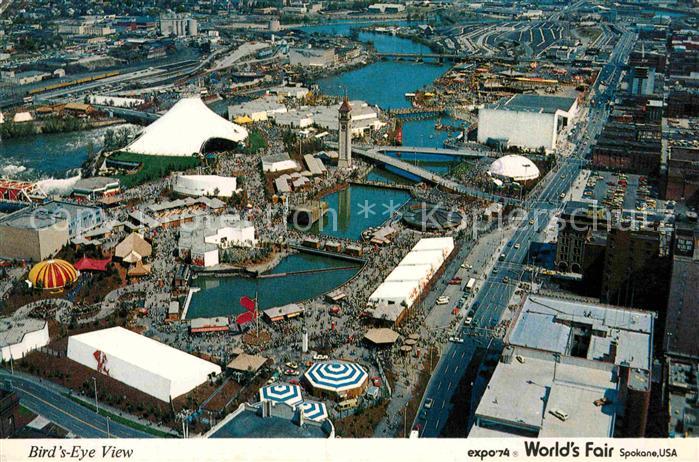 Spokane Washington Fliegeraufnahme Worlds Fair