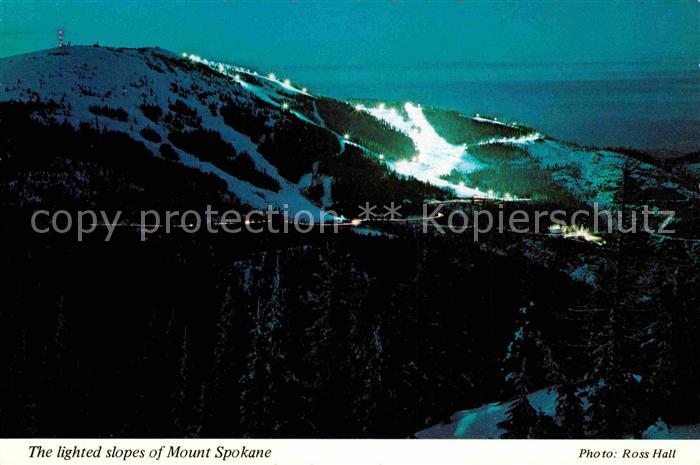 Spokane Washington Lightes slopes of Mount Spokane