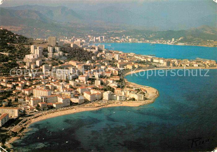 Ajaccio Fliegeraufnahme mit Strand