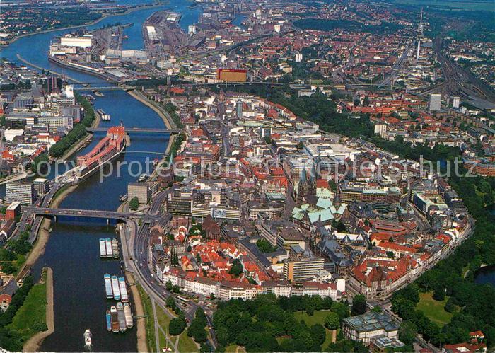 BREMEN  CITY Fliegeraufnahme