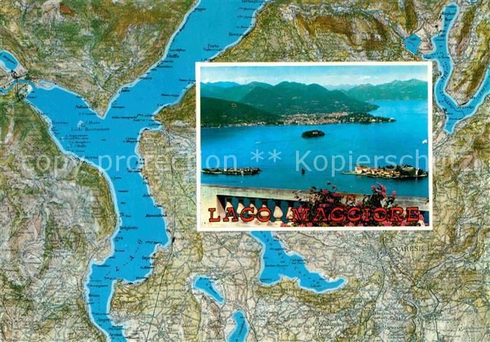 Lago Maggiore Landkarte und Panorama