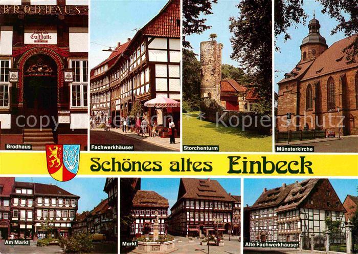 Einbeck Niedersachsen Brodhaus Fachwerk Storchenturm Markt