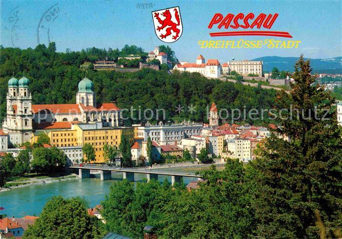 PAssAU Bayern Dreifluessestadt mit Dom Oberhaus