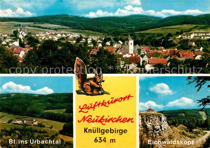 Neukirchen Knuellgebirge Urbachtal Fliegeraufnahme Eichwaldskopf