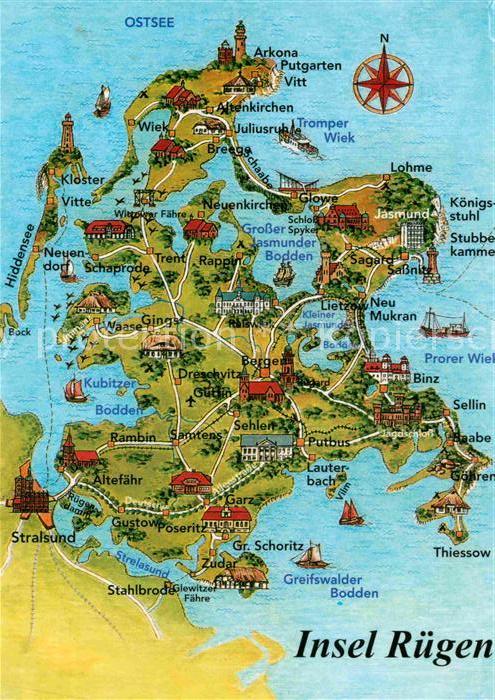 Insel Ruegen Lageplan