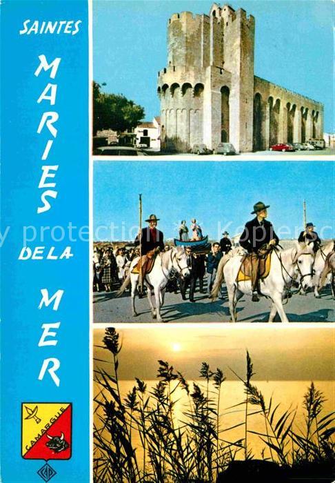 Les Saintes-Maries-de-la-Mer Reiter Eglise Procession