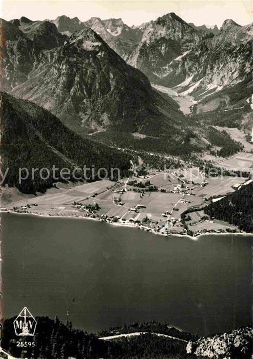 Pertisau Achensee Fliegeraufnahme Falzthurntal und Karwendel