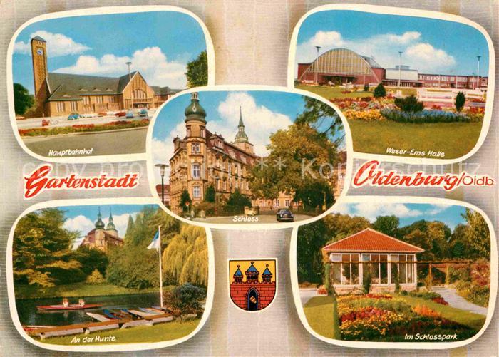 Oldenburg Niedersachsen Weser-Ems-Halle Schlosspark Hunte Hauptbahnhof