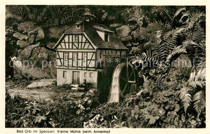 Bad Orb Kleine Muehle beim Annenhof Wasserrad