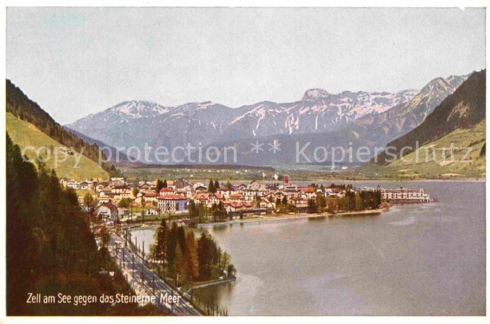 Zell See Panorama Blick gegen das Steinerne Meer