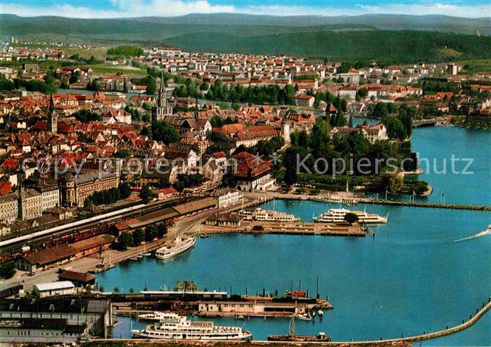 Konstanz Bodensee Hafen Fliegeraufnahme