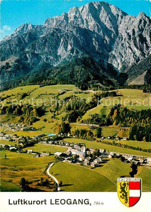 Leogang Luftkurort Wintersportplatz Alpenpanorama Fliegeraufnahme