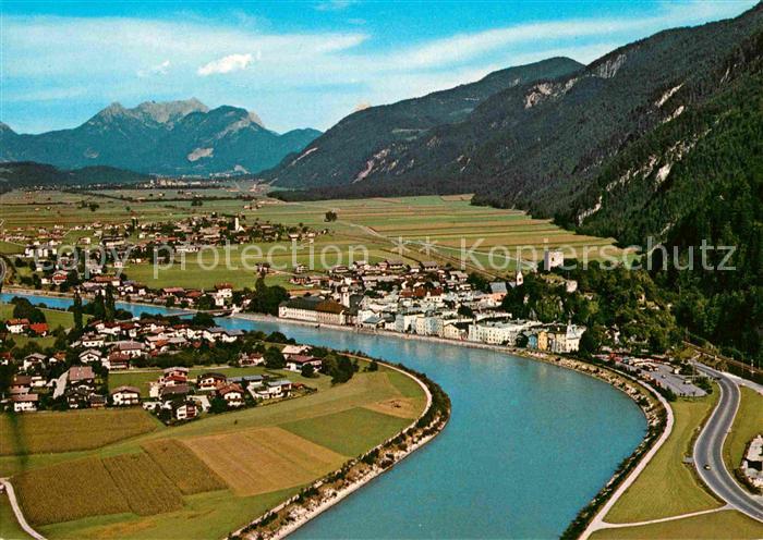Radfeld Rattenberg Panorama Blick gegen das Kaisergebirge Fliegeraufnahme