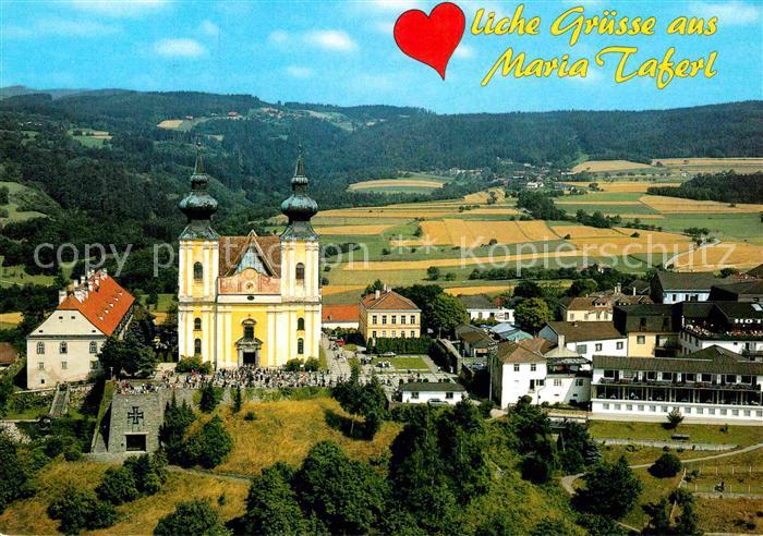 Maria Taferl Sommerfrische Wallfahrtsort Barocke Basilika Fliegeraufnahme