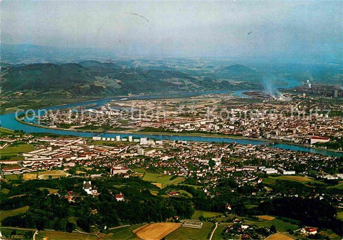Linz Donau Fliegeraufnahme