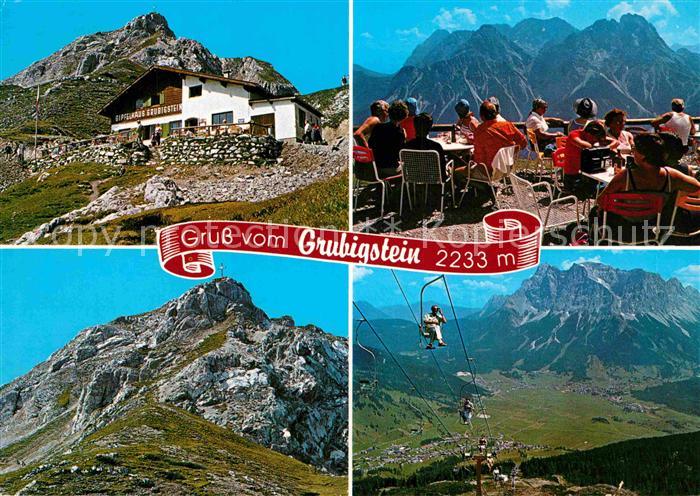 Lermoos Tirol Gipfelhaus Grubigstein Sonnenterrasse Sessellift Alpenpanorama