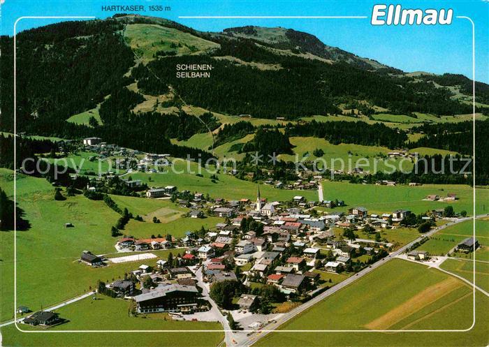 Ellmau Tirol Sommer und Wintererholungsort Hartkaser Fliegeraufnahme