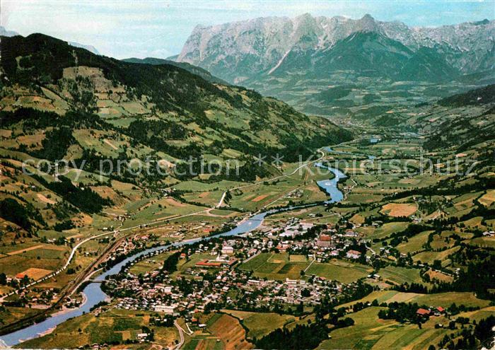 St Johann Pongau mit Salzachtal und Tennengebirge Fliegeraufnahme