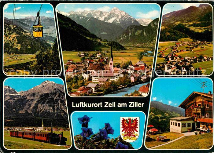Zell Ziller Tirol Panorama Zillertal Zillertaler Alpen Bergbahn Eisenbahn Blauer