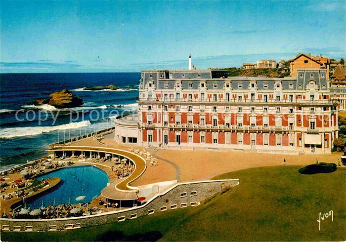 Biarritz Pyrenees Atlantiques Hotel du Palais et sa Piscine vue aerie