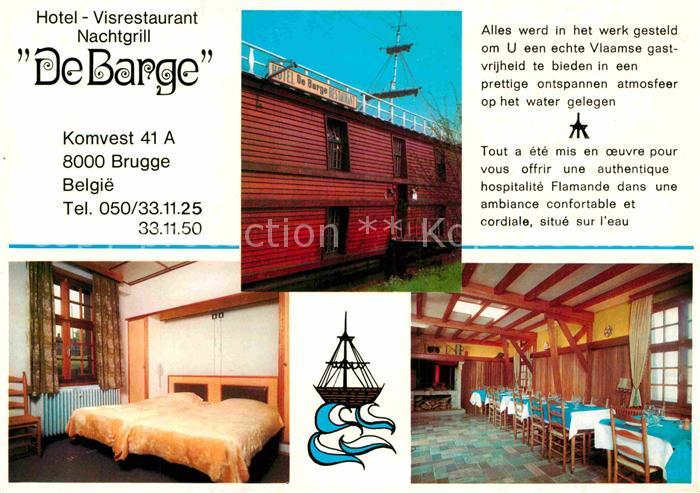 BRUGGE Bruges Belgie Hotel Visrestaurant Nachtgrill De Barge