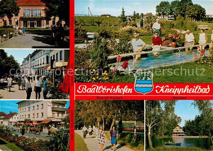 Bad Woerishofen Wassertretplatz Kurhaus Kurpromenade Stadtinneres Kurpark Waldse