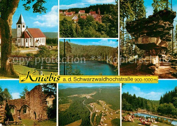 Kniebis Freudenstadt Teilansichten Kirche Burgruine Felsen Freibad Schwarzwaldho
