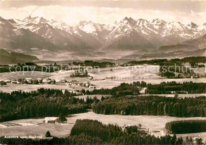 Kempten Allgaeu Panorama Blick vom Jugenderholungsheim auf dem Blender Allgaeuer