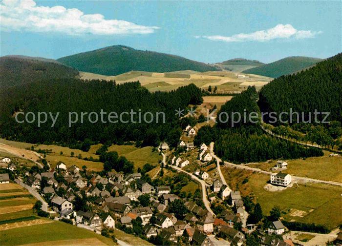 Schwalefeld Kneipp Kurort Wintersportplatz Fliegeraufnahme