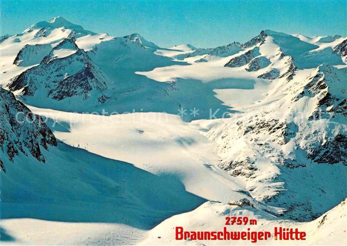 Braunschweigerhuette Gebirgspanorama Blick vom Pitztaler Joechl