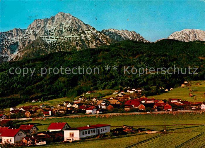 Aufham Anger Panorama mit Hochstaufen Chiemgauer Alpen