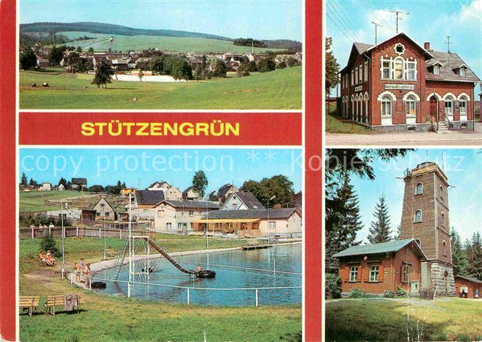 Stuetzengruen Teilansicht Gasthaus Naherholungszentrum Aussichtsturm Kuhberg