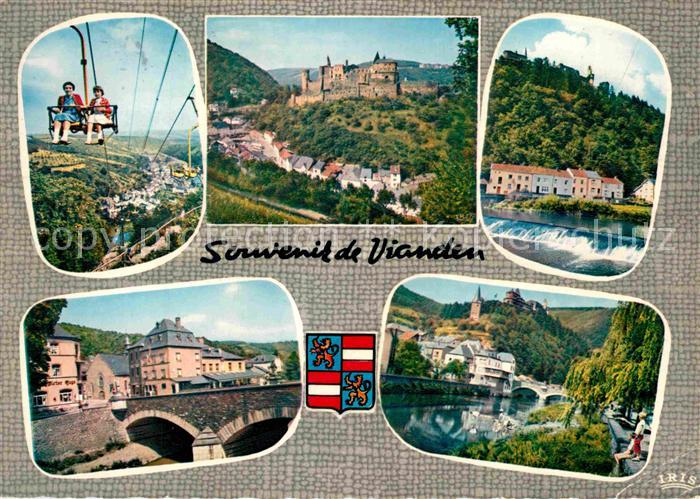 Vianden Teilansichten Sessellift Wehr Bruecke
