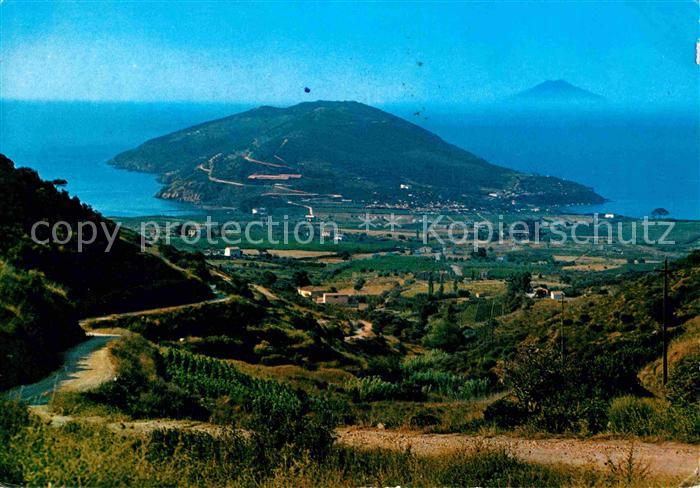 Isola d Elba Panorama Golfo di Lacona e Isola Montecristo