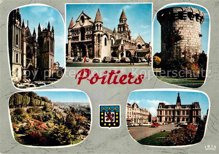 Poitiers 86 Cathedrale St Pierre Notre Dame la Grande Tour du Cordier Parc Bloss