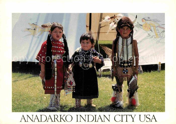 Anadarko Children with their costumes Indians Arts and Crafts