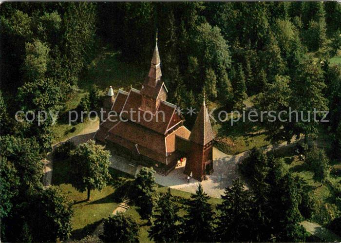 Hahnenklee-Bockswiese Harz Nordische Stabkirche Fliegeraufnahme