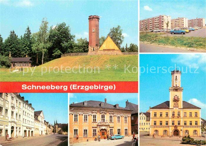 Schneeberg Erzgebirge Keilberg Neubaugebiet Ernst Schneller Platz Museum Rathaus