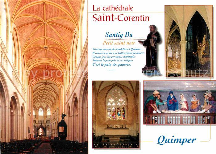 Quimper Cathedrale Saint Corentin Kathedrale Kirchenschiff 15. Jhdt. Gemaelde Ka