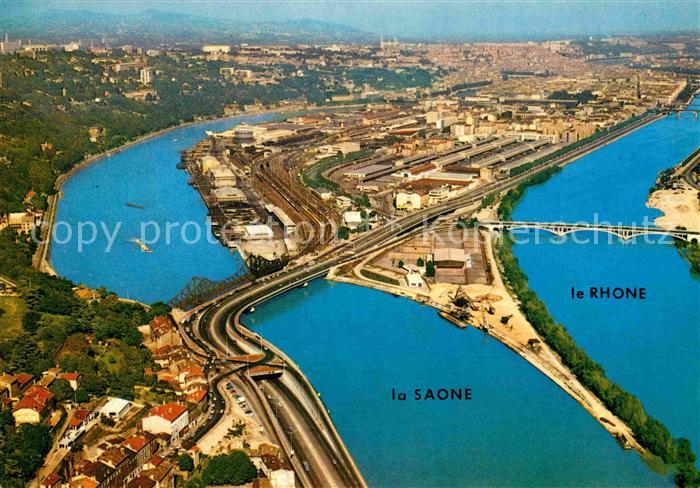 Lyon France Le Confluent du Rhone et de la Saone la