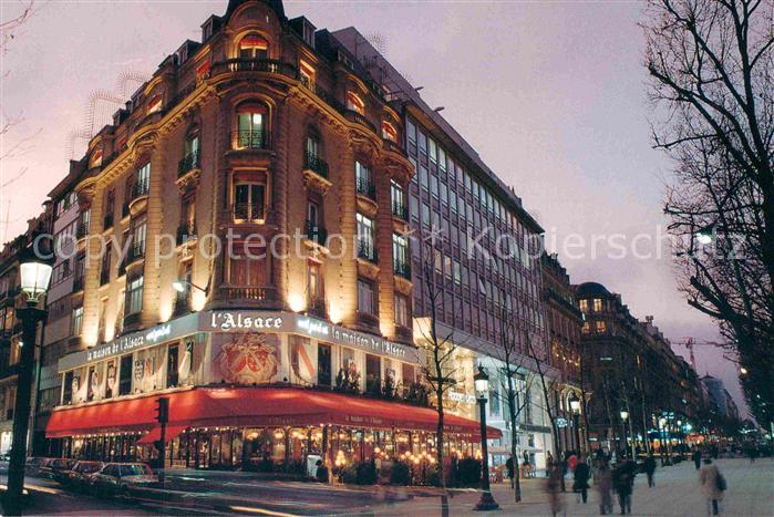 Paris Restaurant L'Alsace la nuit