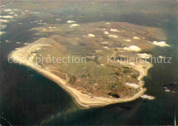 BORKUM Nordseebad Niedersachsen Nordseeinsel Fliegeraufnahme aus 4800 m Hoehe