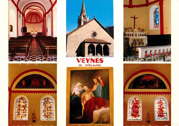 Veynes Kirche Innenansichten Gemaelde Kirchenfenster