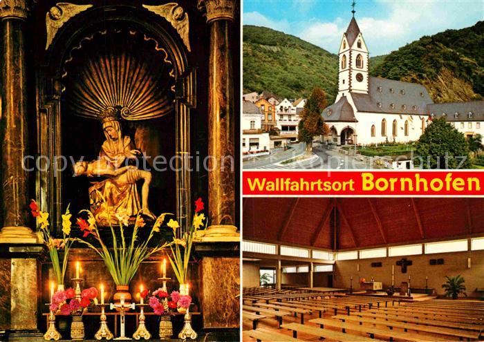 Bornhofen Kamp Wallfahrtsort Kirche Innenansicht Heiligenfigur